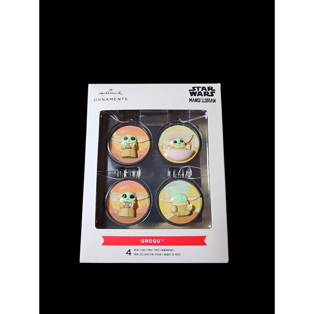 Hallmark Ornaments Star Wars Mandalorian Grogu  4 Ornaments BRAND NEW